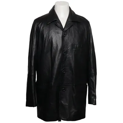 Leather blazer (Black) from Selected Menswear Leather, Polyester