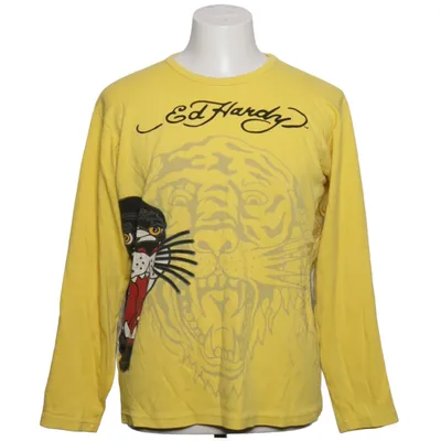 Long sleeve T-shirt (Yellow, Multicolored) from Ed Hardy Cotton
