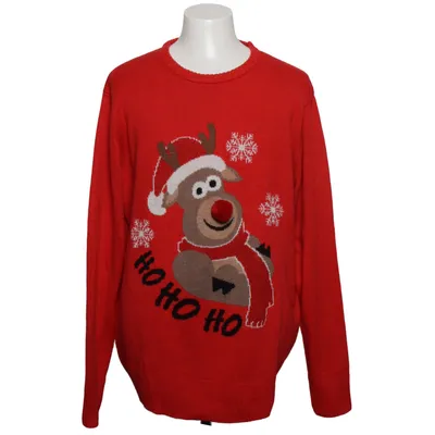 Julesweater (Rød, Flerfarvet) fra Identic Man Akryl
