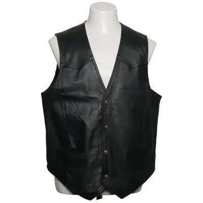 Leather vest (Black) from John F.Gee Leather, Polyester