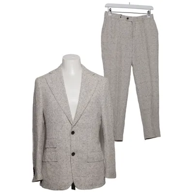 Jakkesæt (Grå, Hvid) fra Ferla Cupro, Linned, Polyester