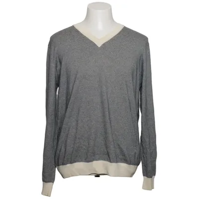 Pullover (Blå, Hvid) fra Corneliani Kashmir, Bomuld, Silke