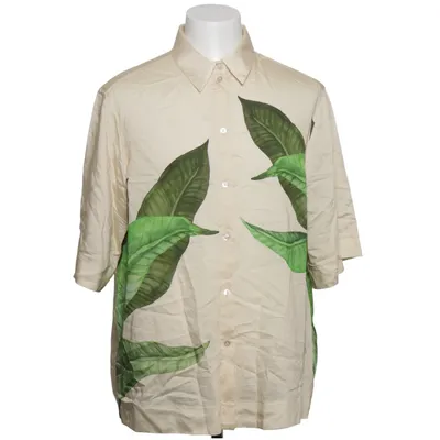 Kortärmad skjorta (Beige, Grön) från H&M Edition Polyester, Viskos