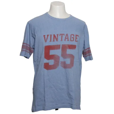 T-shirt (Blauw, Rood) van Vintage 55 Katoen
