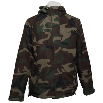 Outdoor jacket (Green, Brown, Multicolored) Elastane, Polyester