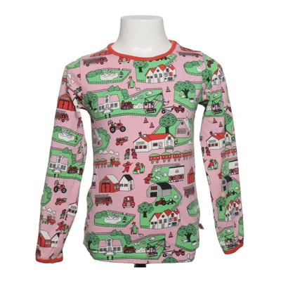 Långärmad t-shirt (Rosa, Grön, Röd, Flerfärgad) från Småfolk Elastan, Ekologisk bomull