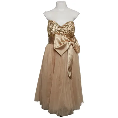 Cocktail dress (Beige, Gold) Cotton, Polyester