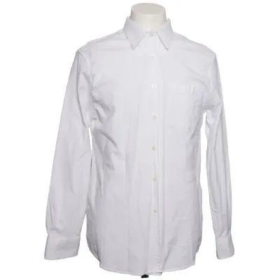 Buttondown-skjorta (Vit) från Saddlebred Bomull, Elastan