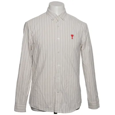 Chemise (Blanc, Bleu) de AMI Paris Coton, Élasthane