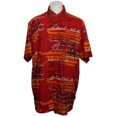 Short sleeve shirt (Red, Orange, Multicolored) from Fubu Polyester