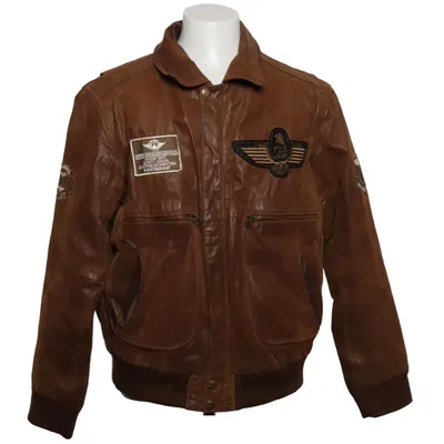 Veste en cuir (Marron) de David Moore Cuir, Coton, Polyester