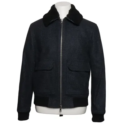 Blouson aviateur (Gris) de Mr P. Cupro, Laine de mouton, Polyamide