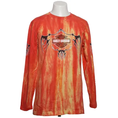 T-shirt à manches longues (Rouge, Jaune, Multicolore) de Harley Davidson Coton