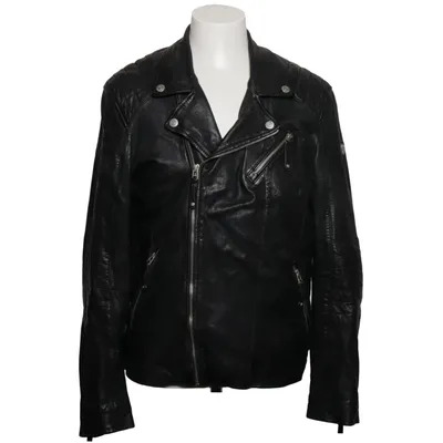 Veste de motard (100% weiches Leder) de Jilani Collection Coton, Cuir, Polyester
