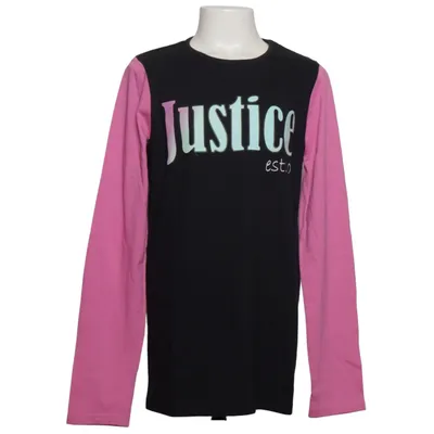Long sleeve T-shirt (Black, Pink) from Justice Cotton, Polyester