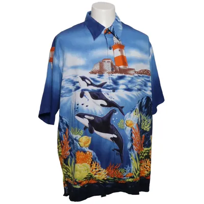Short sleeve shirt (Blue, Multicolored) from Deep Water Polyester