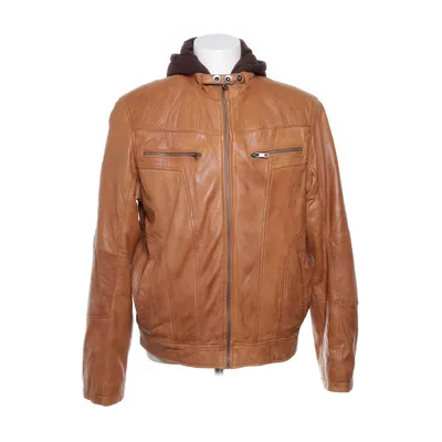 Läderjacka (Brun) från Digel Bomull, Polyester