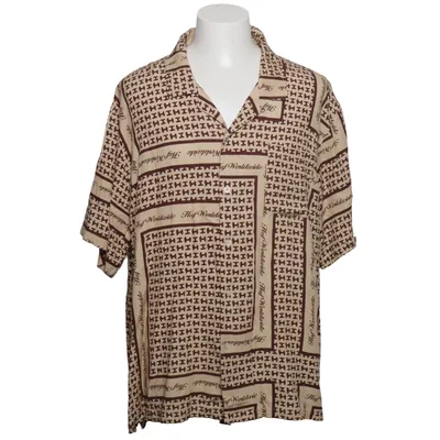 Short sleeve shirt (Beige, Brown) from HUF Viscose