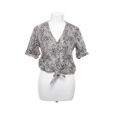 Wikkelblouse (Beige, Zwart, Meerkleurig) van Aaiko Katoen