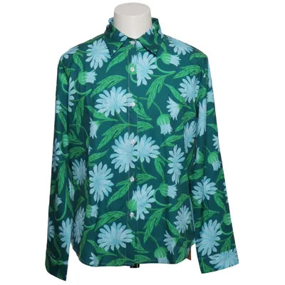 Skjorta (Grön, Blå, Vit, Flerfärgad) Polyester
