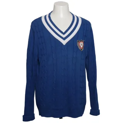 Pullover (Blue, White) from Camargue Cotton