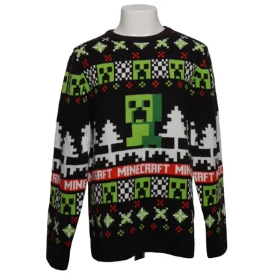 Jultröja (Svart, Grön, Vit) från Minecraft Akryl