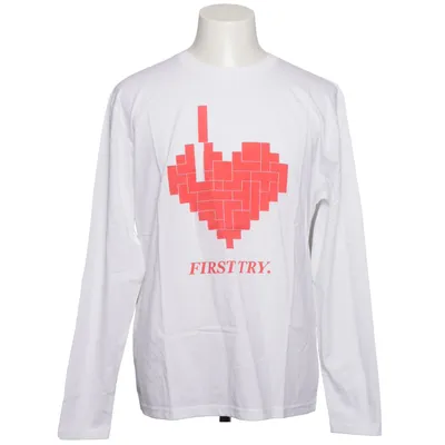 Long sleeve T-shirt (White, Red) from Earth Positive Organic cotton