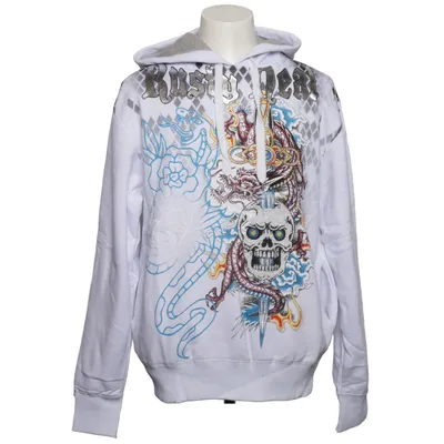 Capuchon sweater (Wit, Meerkleurig) van Rusty Neal Katoen, Polyester