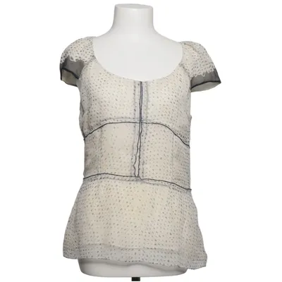 Top (White, Gray) from Proenza Schouler Silk