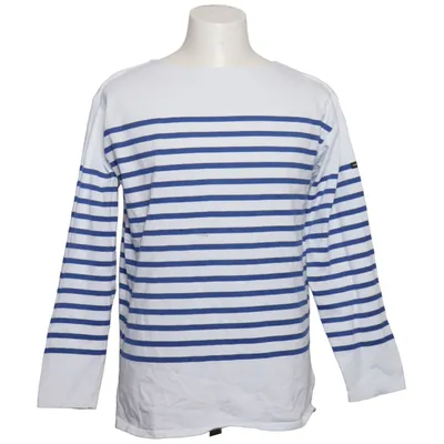 Langærmet t-shirt (Hvid, Blå) fra Saint James