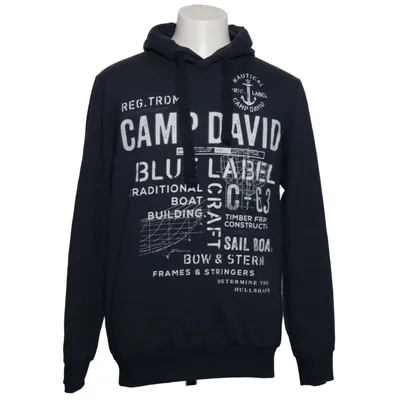 Hættetrøje (Blå) fra Camp David Bomuld, Polyester