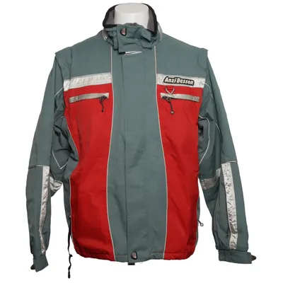 Ski jacket (Gray, Red, White) from Anzi Besson Polyamide, Polyester