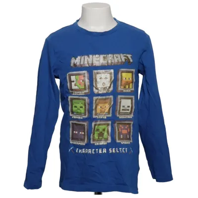T-shirt à manches longues (Bleu, Multicolore) de Mojang Coton