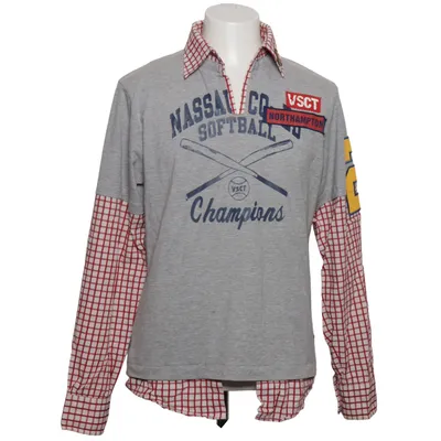 Rugbytröja (Grå, Vit, Röd) från VSCT Bomull, Polyester