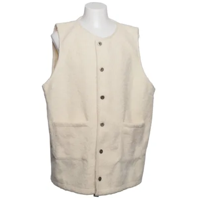 Outer vest (Beige) Polyester, Wool