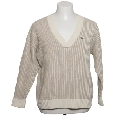 Pullover (Beige, Hvid) fra Lacoste Uld