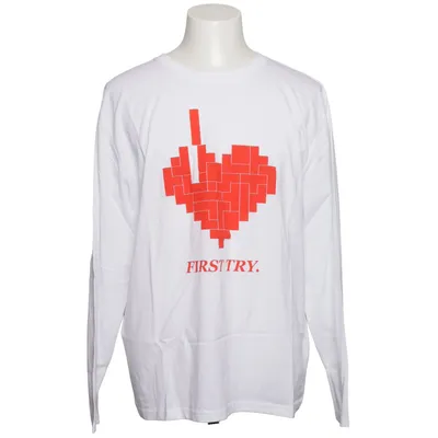 Long sleeve T-shirt (White, Red) from Earth Positive Organic cotton