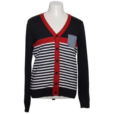 Cardigan (Blue, Red, White) from Rusty Neal Acrylic, Cotton