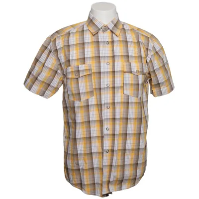 Short sleeve shirt (Yellow, White, Brown) from Tom Tompson Cotton