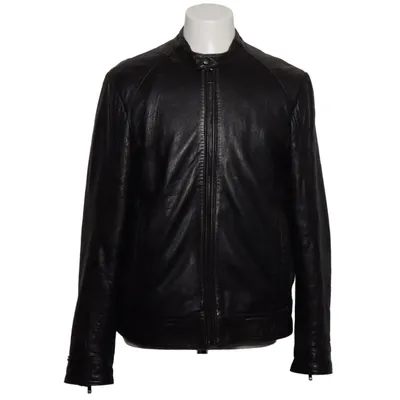 Leather jacket (Black) from Black Rivet Leather, Polyester