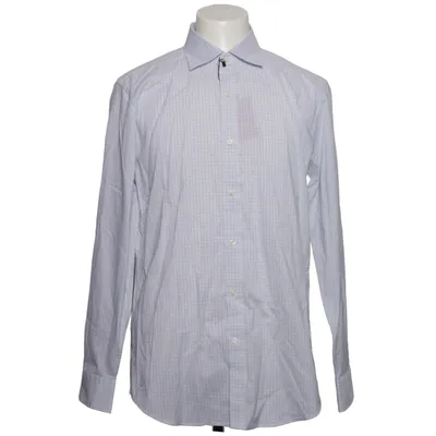 Chemise (Blanc, Bleu) de Uniqlo Coton, Élasthane
