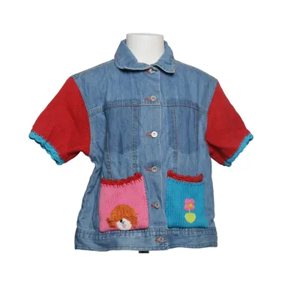 Jeansjacka (Blå, Röd, Rosa, Flerfärgad) från Oilily Bomull