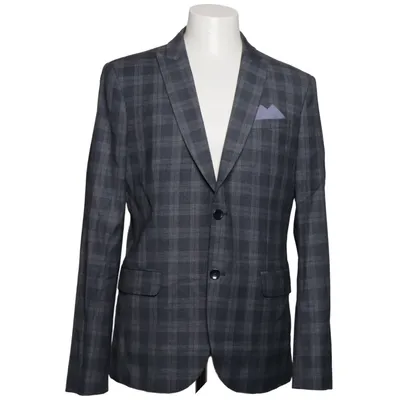 Kavaj (Grå, Blå) från Zara Man Elastan, Polyester, Viskos