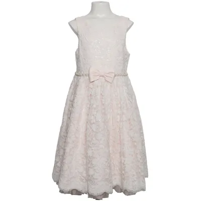 Robe de fille de fleur (Rose, Blanc) de Couture Princess Polyester