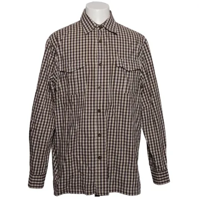 Flanellskjorta (Brun, Vit) från Lands' End Bomull, Polyester