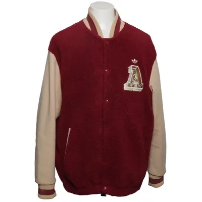 Varsity jacket (Red, Beige) from Adidas Cotton, Elastane, Polyester