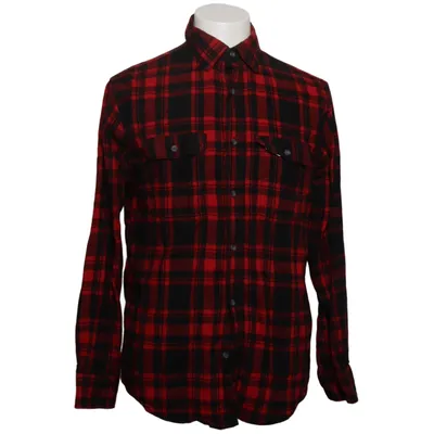 Flanellskjorta (Röd, Svart) från George Bomull, Återvunnen polyester, Viskos