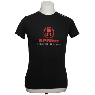 T-shirt (Black) from Spartan Cotton, Polyester, Viscose