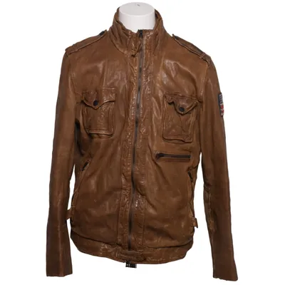 Läderjacka (Brun) från True Religion Bomull, Skinn, Polyester