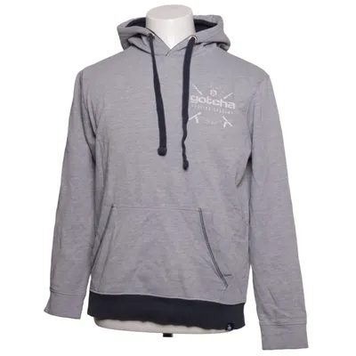 Hoodie (Gray, Blue) from Gotcha Cotton, Polyester